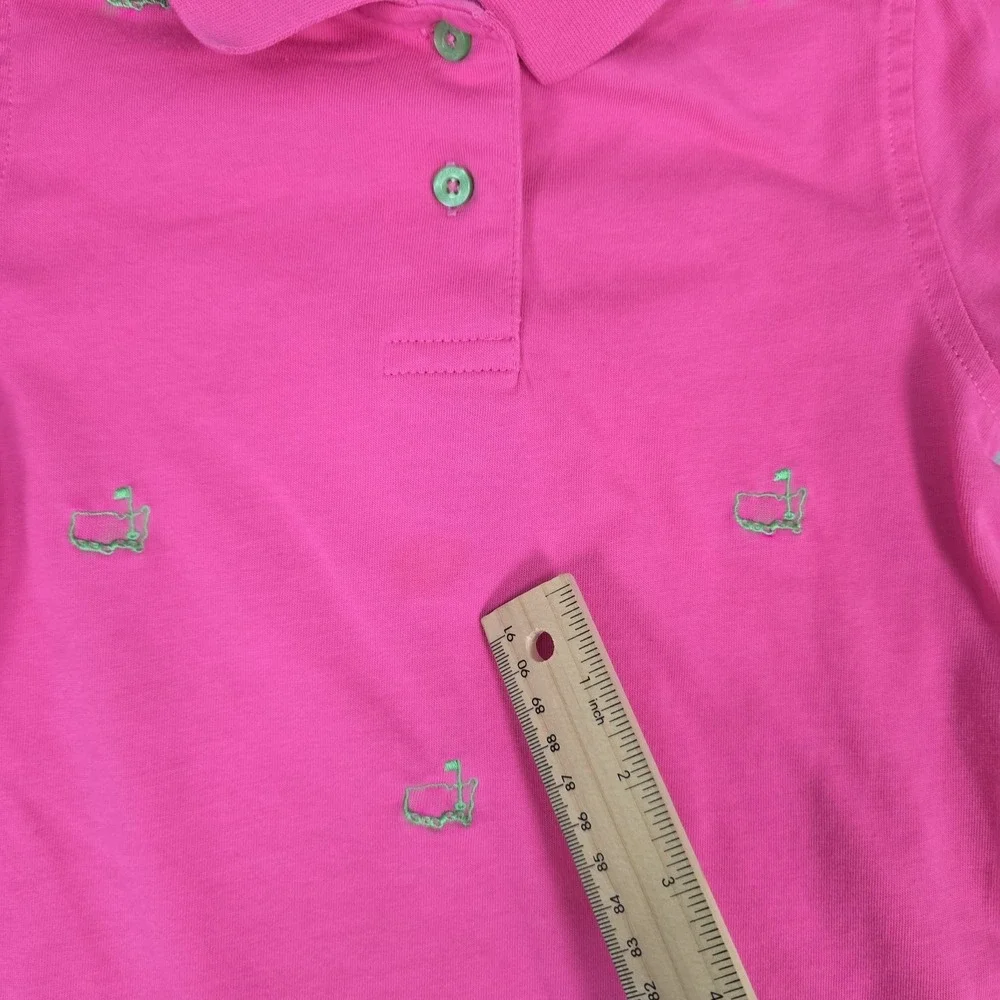 Masters Kids Girls Golf Polo XS (5-7) Pink AOP Logo